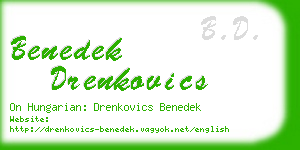 benedek drenkovics business card